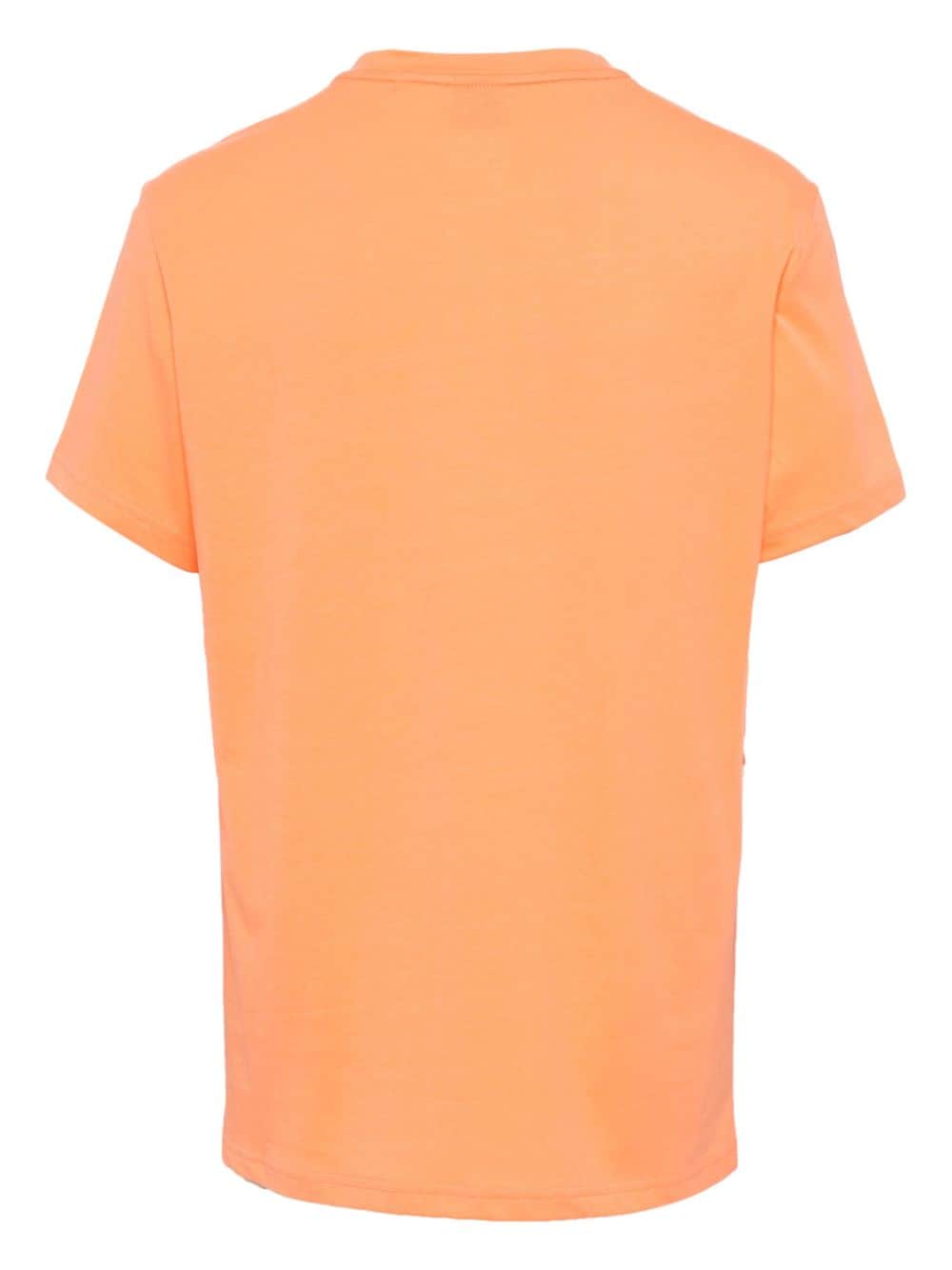 HUGO logo-print cotton T-shirt - Oranje