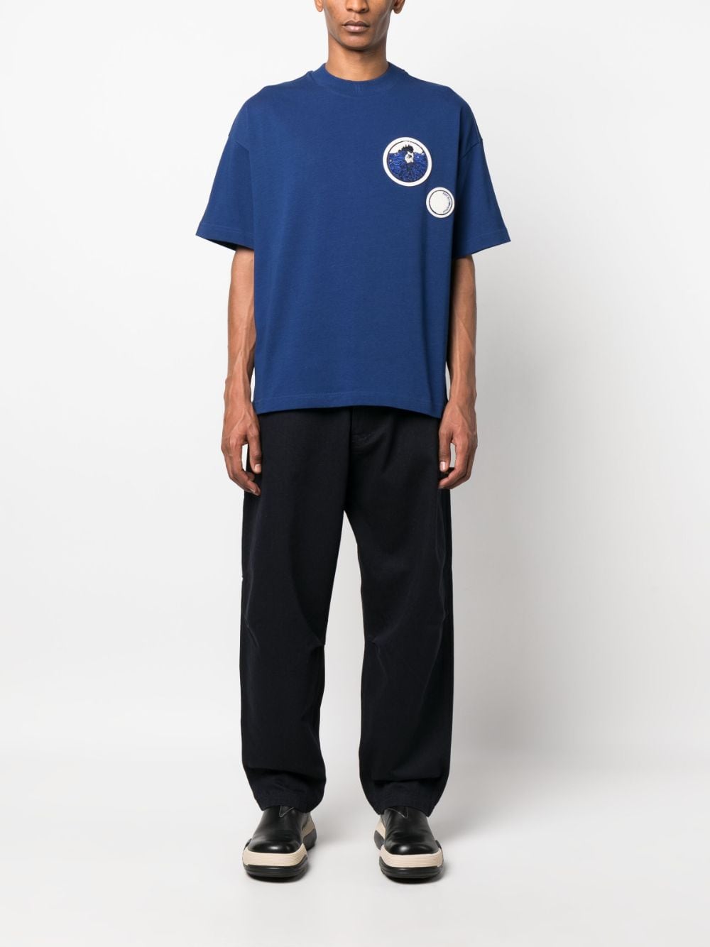 Emporio Armani T-shirt met logopatch - Blauw