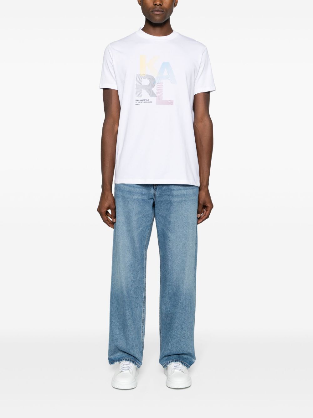 Karl Lagerfeld logo-print cotton T-shirt - Wit