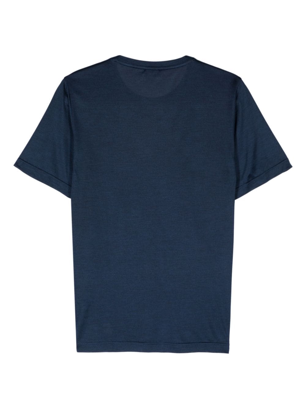 Barba crew-neck silk T-shirt - Blauw