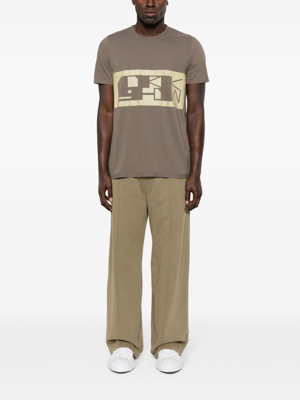 Rick Owens DRKSHDW strap-detail cotton T-shirt - Bruin
