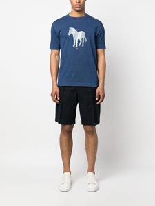 PS Paul Smith T-shirt met zebraprint - Blauw