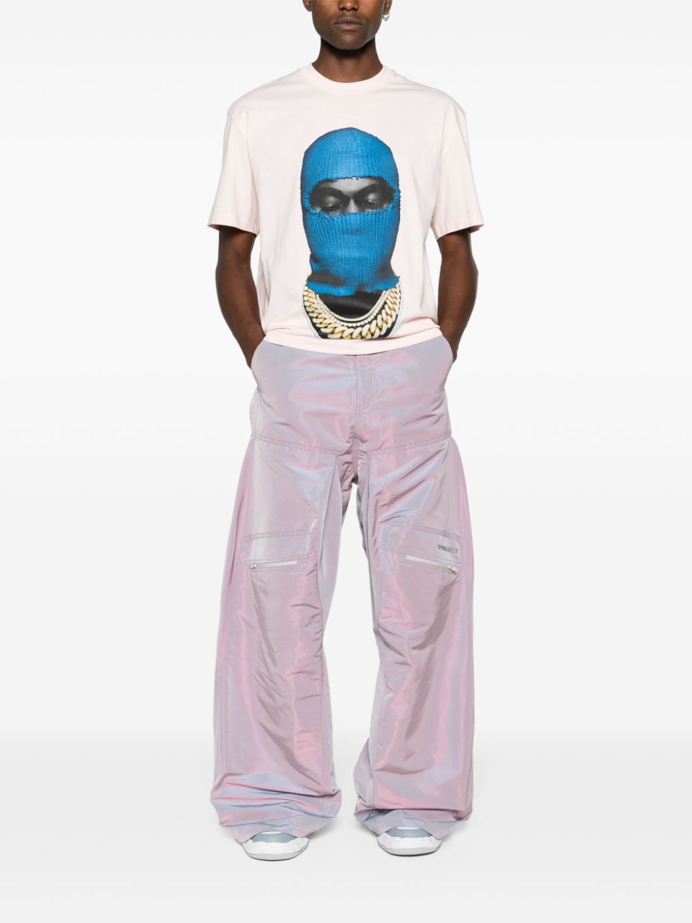 Ih Nom Uh Nit Mask20-print cotton T-shirt - Roze