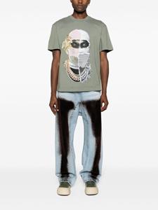 Ih Nom Uh Nit Newspaper Mask-print cotton T-shirt - Groen