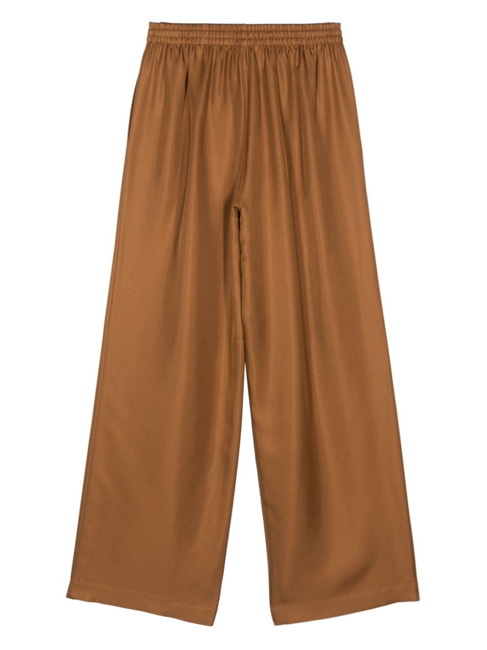 Róhe elasticated-waistband silk trousers - Bruin