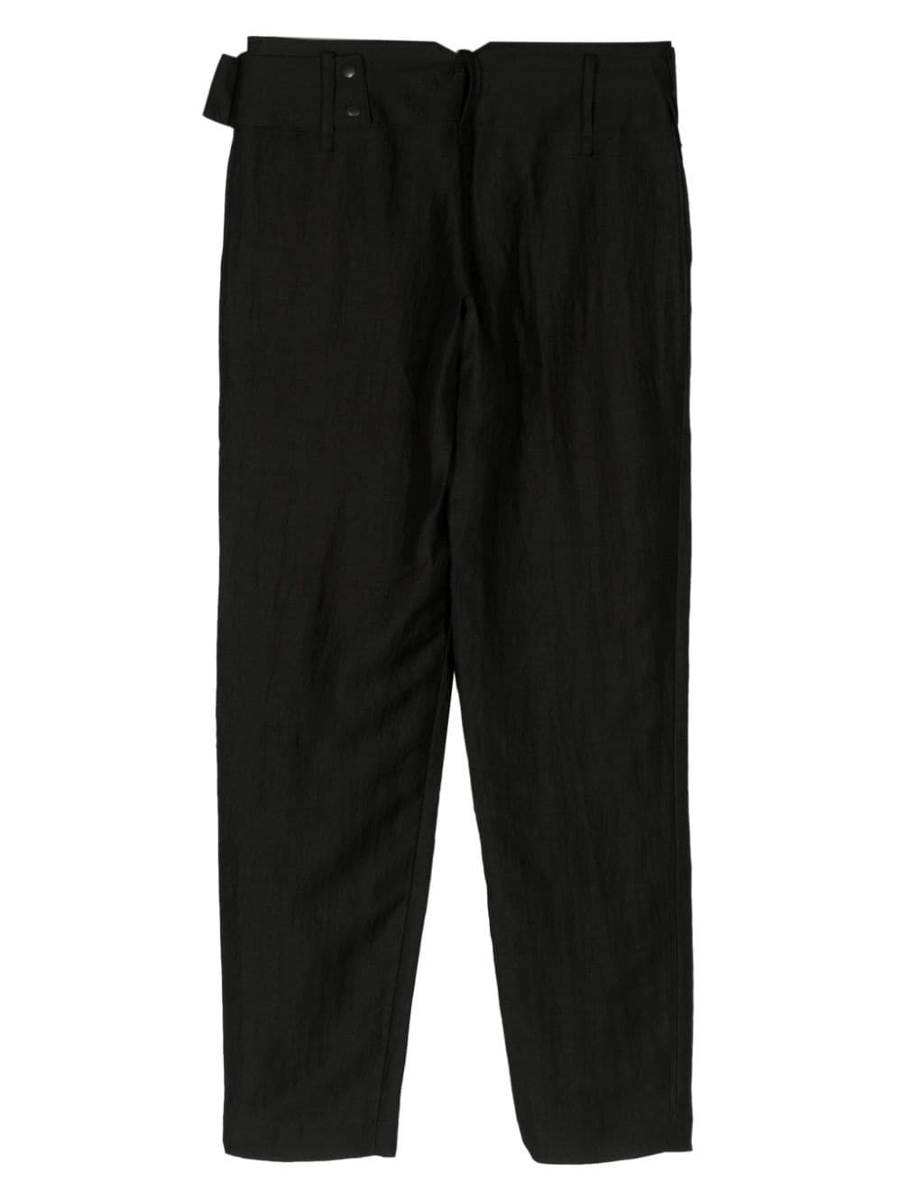 Yohji Yamamoto belted straight-leg trousers - Zwart