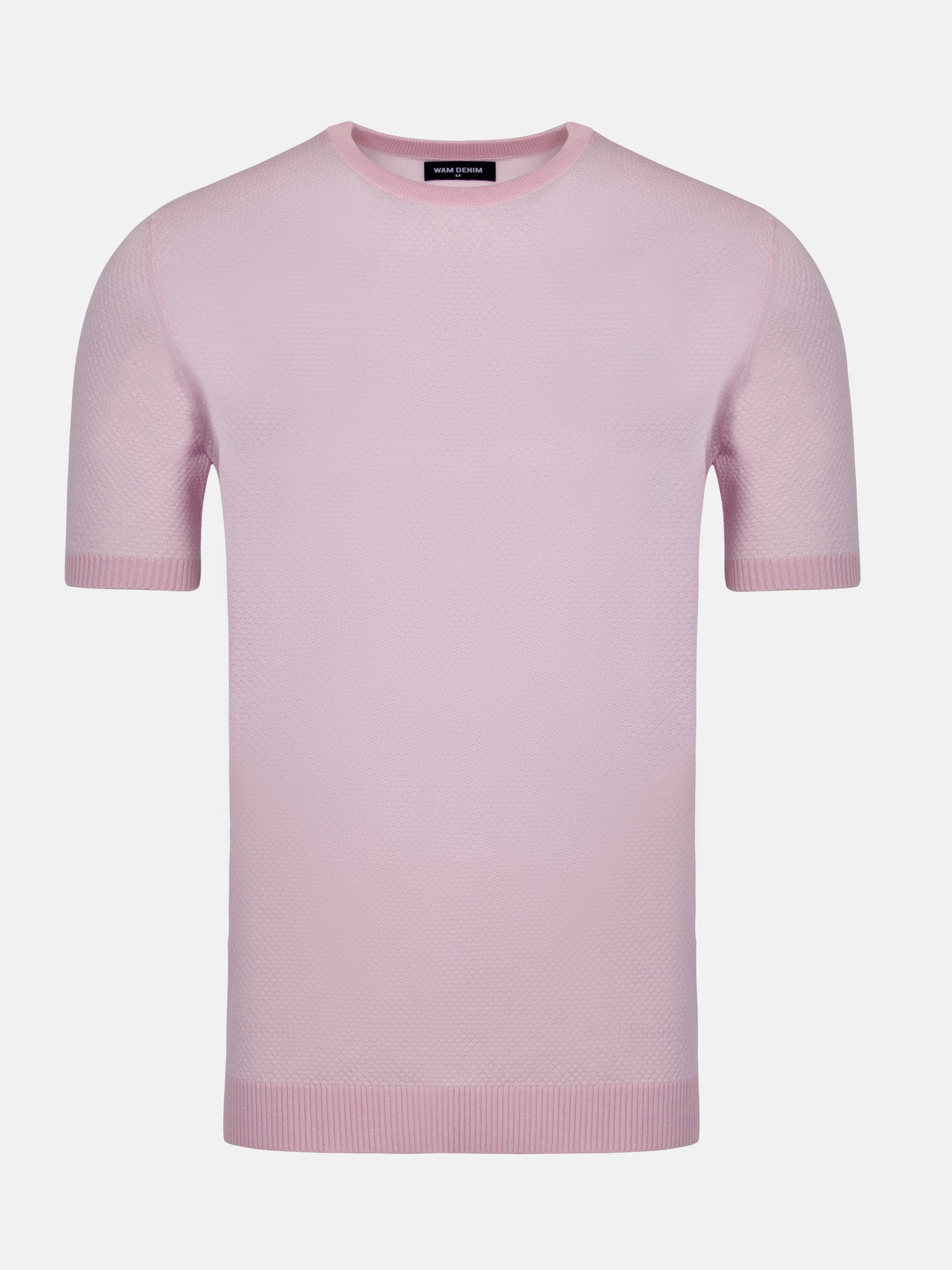 WAM Denim Lucas Pique Knit Pink T-Shirt-