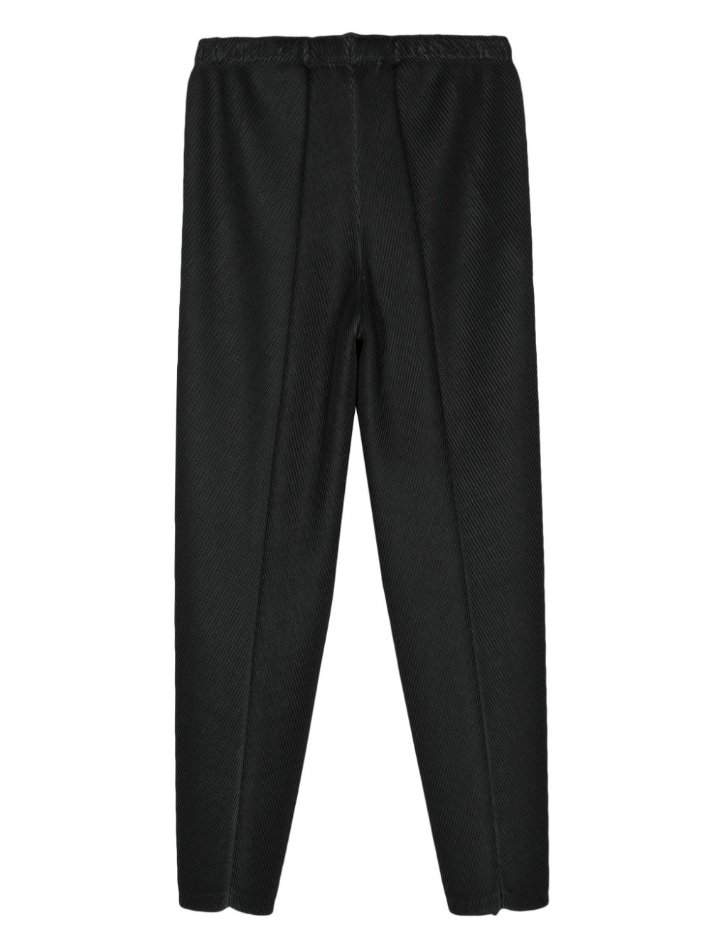 Issey Miyake plissé tapered trousers - Zwart