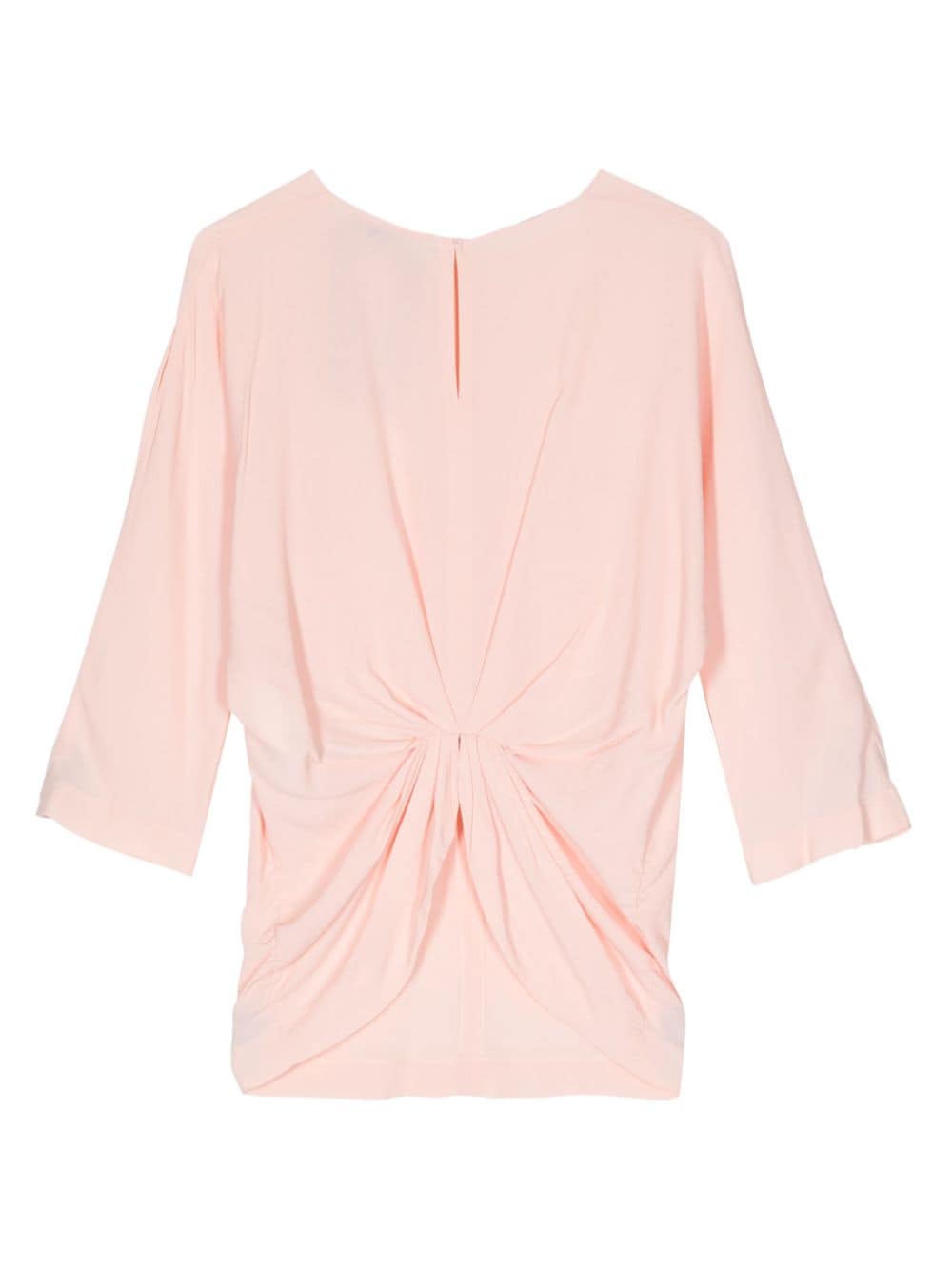 Nº21 twist-detail round-neck blouse - Roze