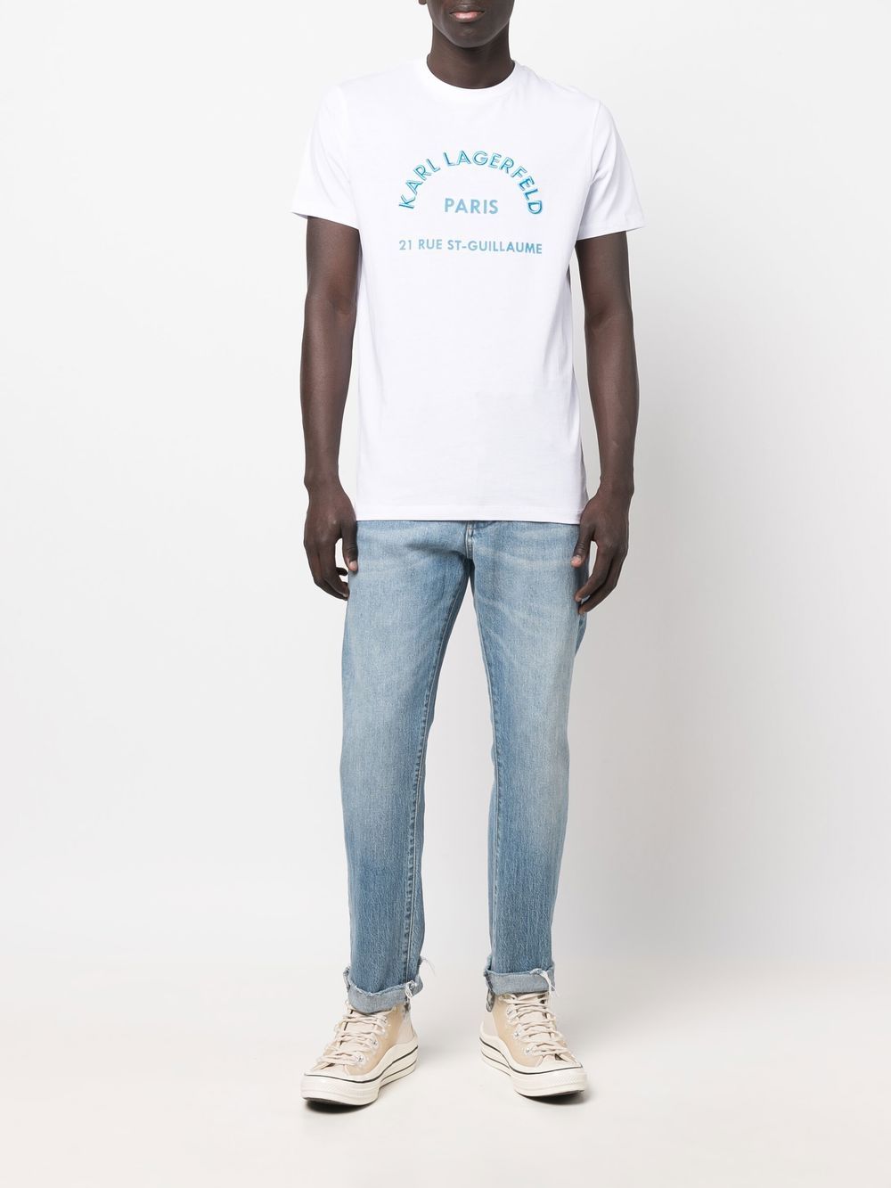 Karl Lagerfeld T-shirt met logo - Wit