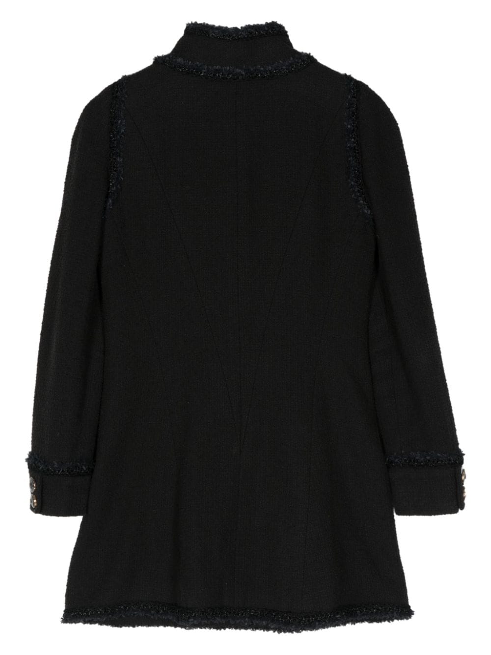 CHANEL Pre-Owned 2013 tweed single-breasted coat - Zwart