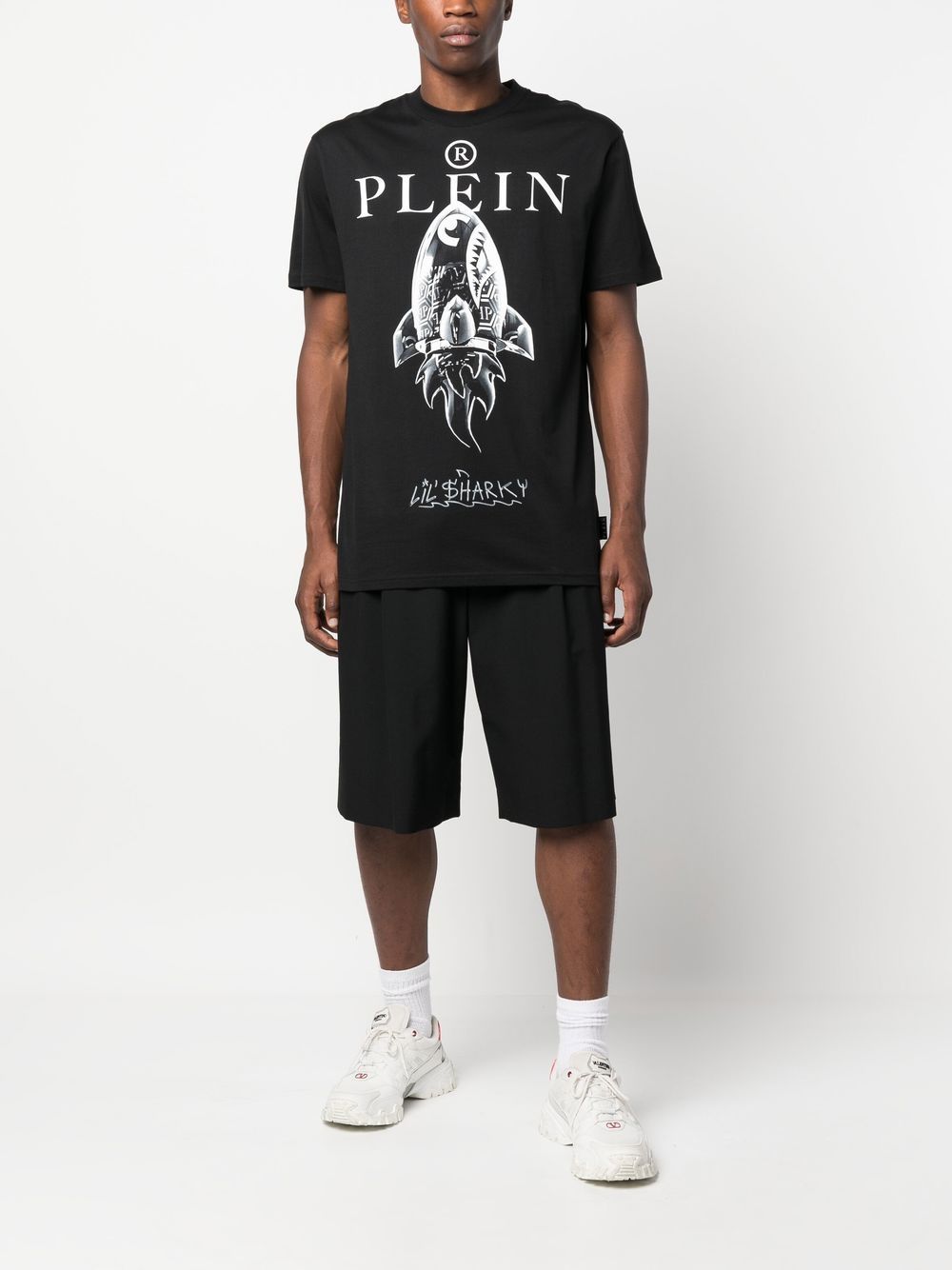 Philipp Plein T-shirt met monsterprint - Zwart