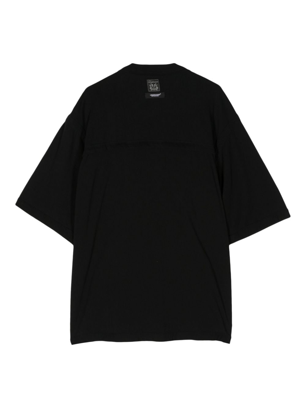 Undercover slogan-embroidered cotton T-shirt - Zwart