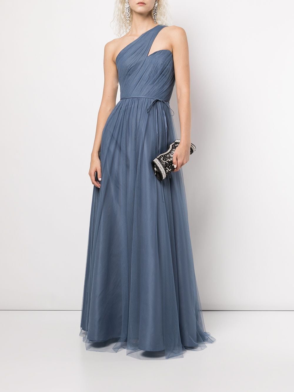 Marchesa Notte Bridesmaids Asymmetrische jurk - Blauw