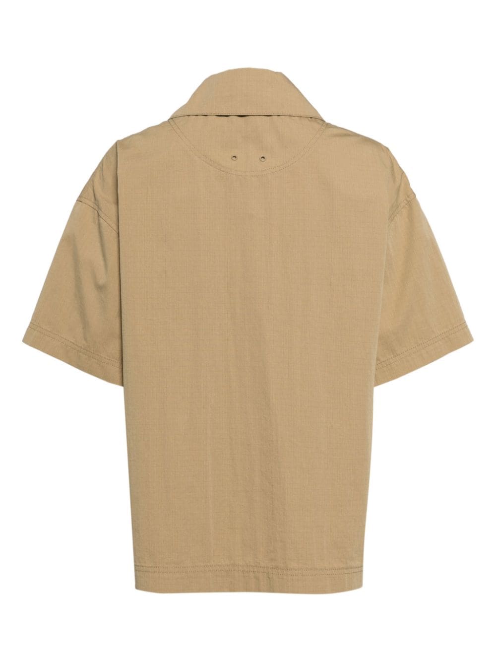 STUDIO TOMBOY panelled short-sleeve shirt - Bruin