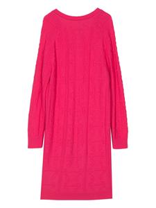 Hermès Pre-Owned intarsia-knit wool-cashmere dress - Roze