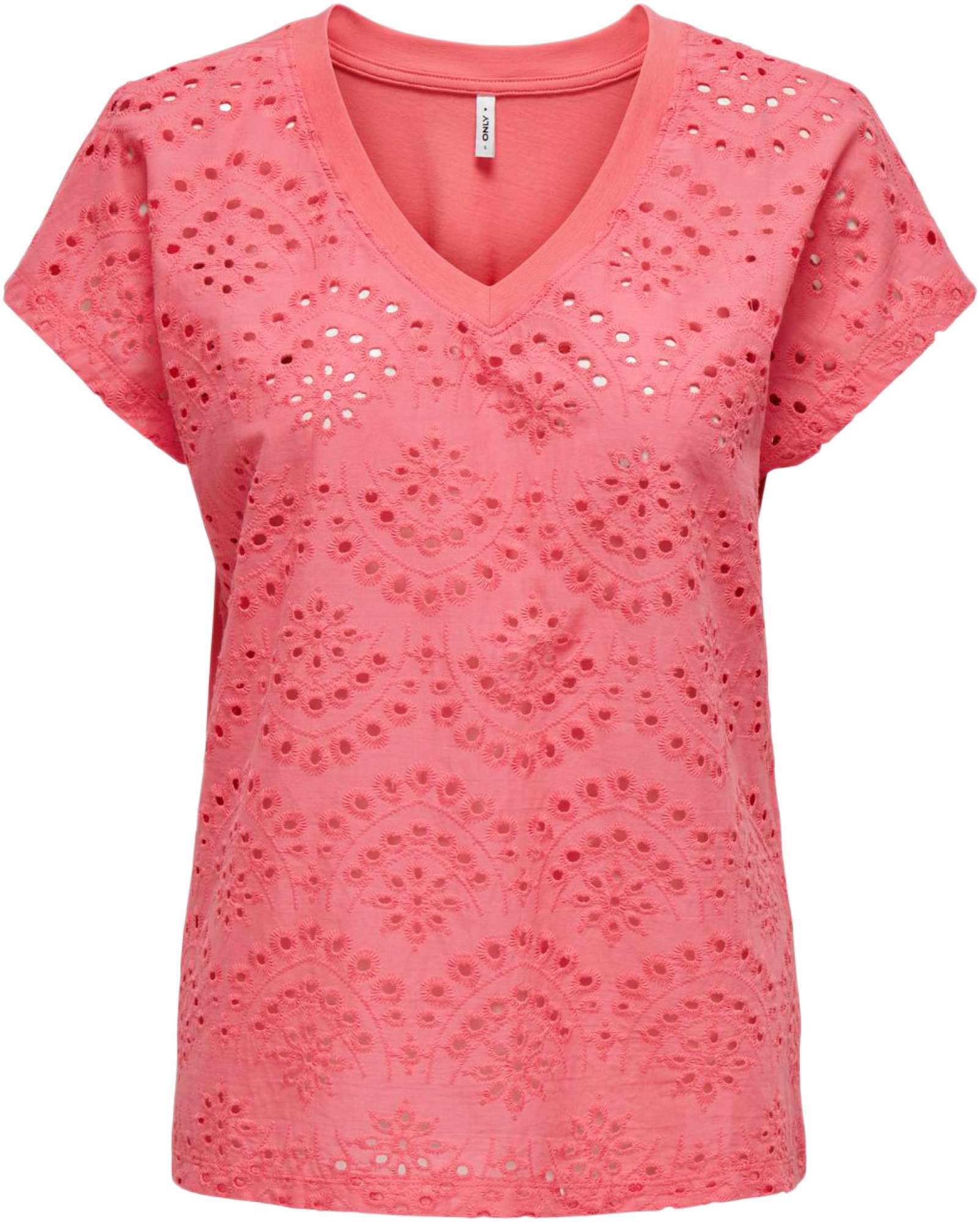 Only Onllulu life s/s v-neck top box jrs coral paradise