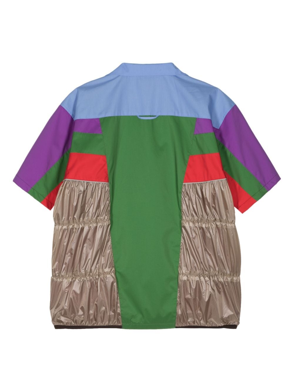 Kolor drapped colour-block shirt - Bruin