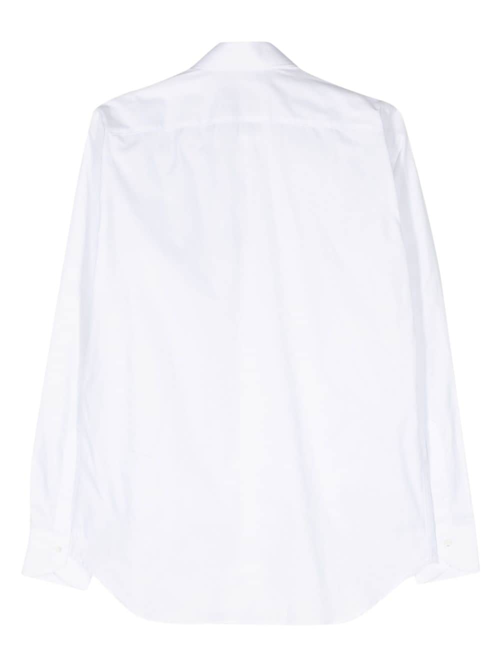 Canali classic-collar cotton shirt - Wit