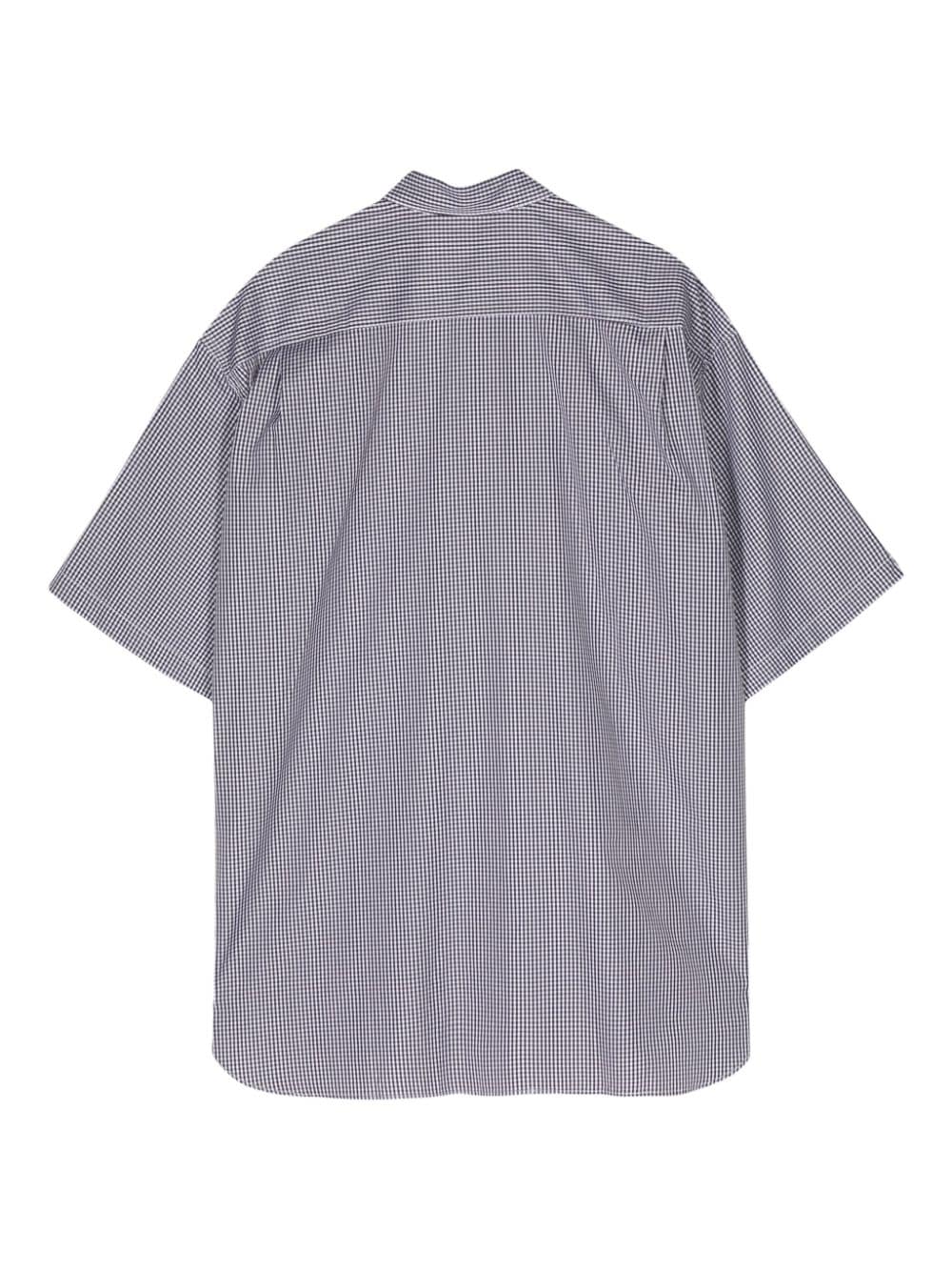 Comme des Garçons Homme check-pattern short-sleeve cotton shirt - Zwart