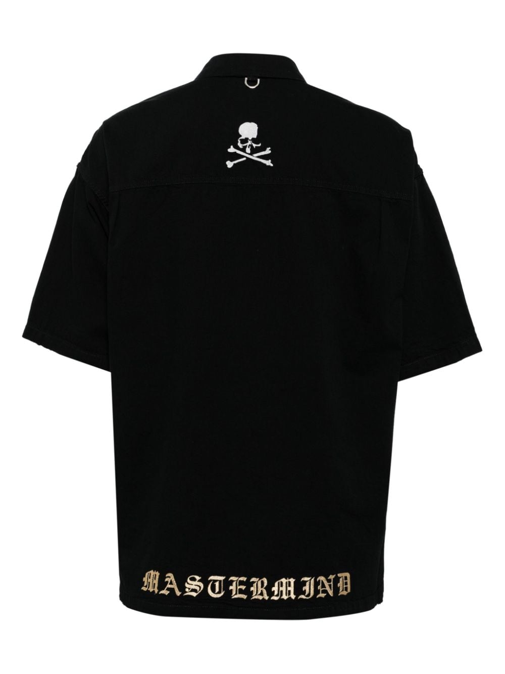 Mastermind Japan Overhemd met doodskopprint - Zwart