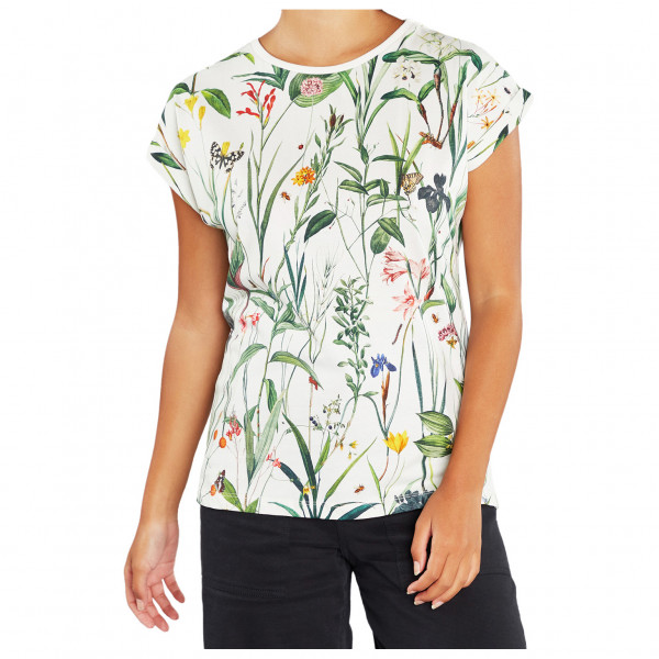 Dedicated  Women's T-Shirt Visby Flower Field - T-shirt, wit
