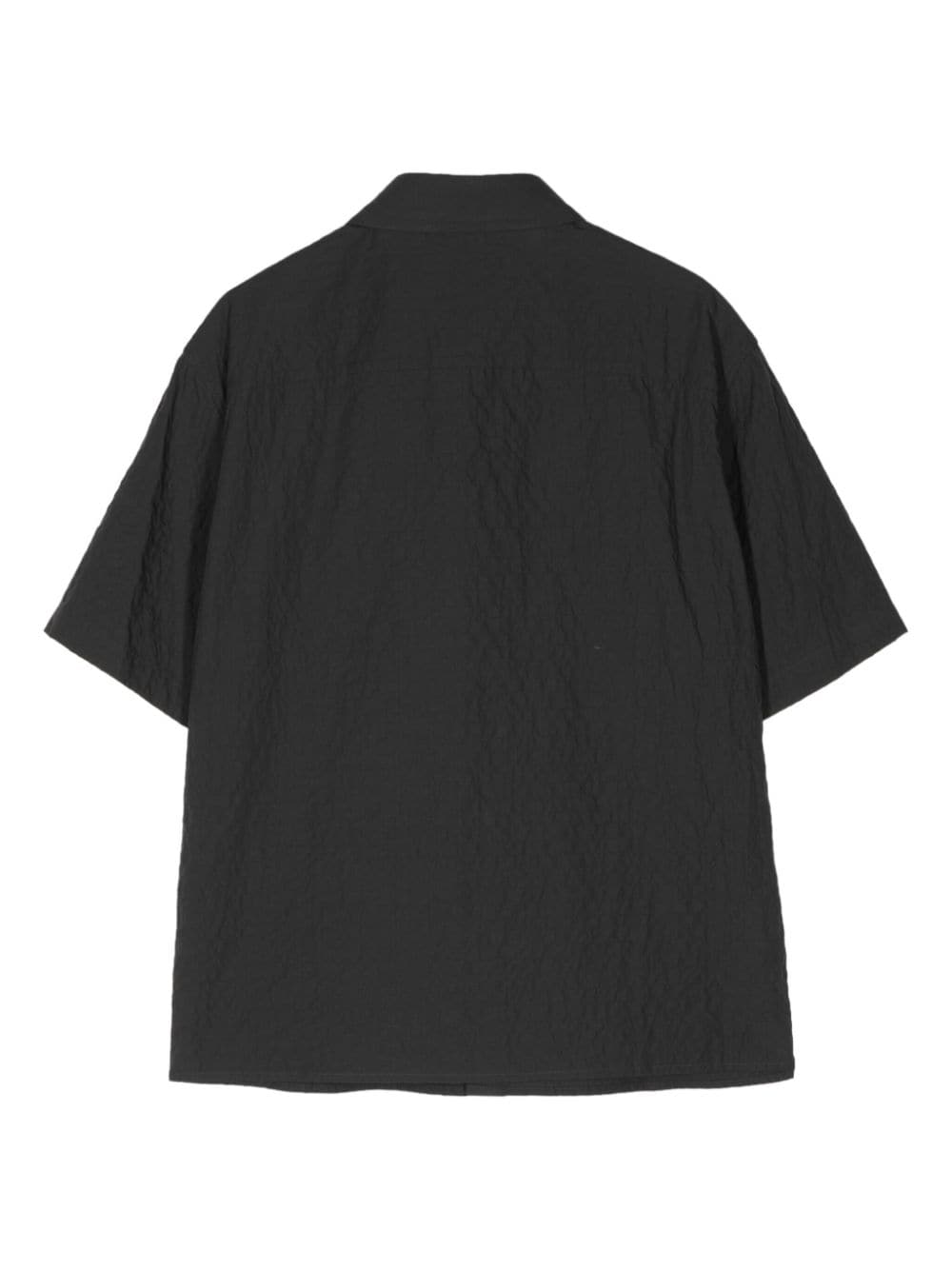 Neil Barrett crinkled cotton shirt - Zwart