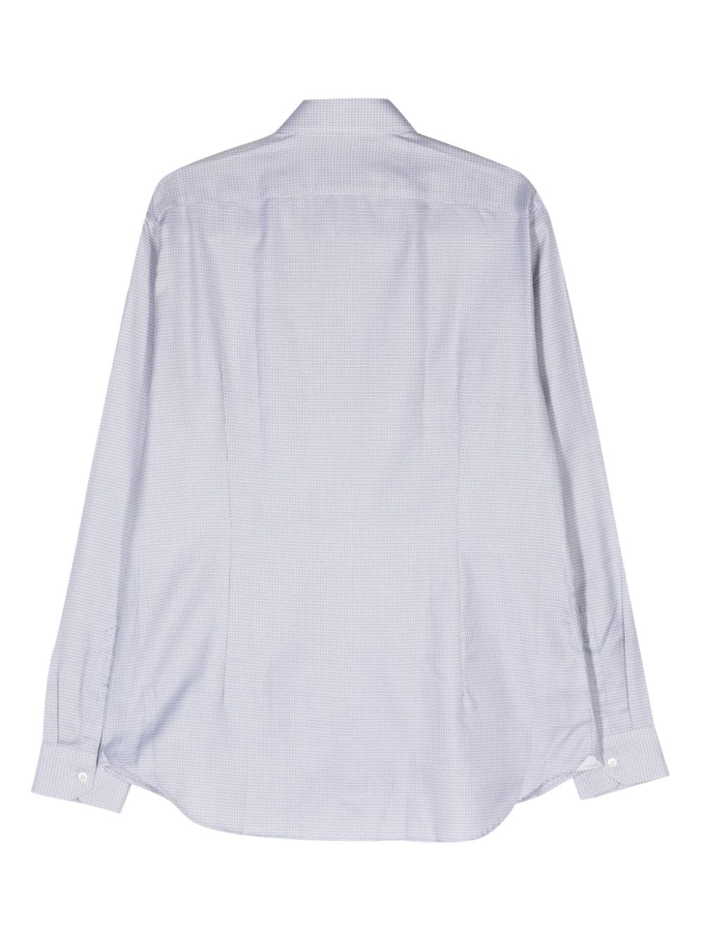 Corneliani cutaway-collar jacquard shirt - Blauw