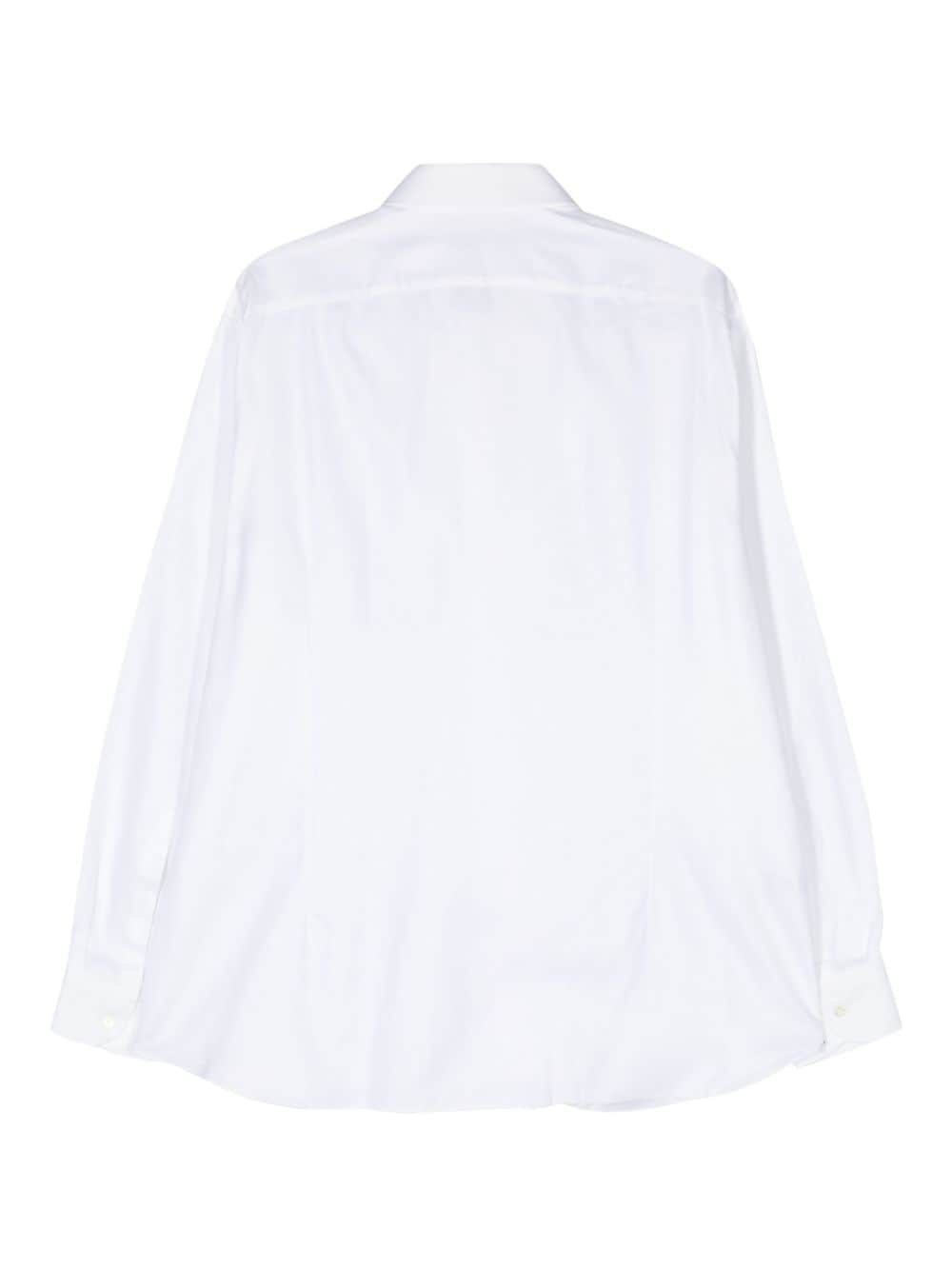 Corneliani patterned-jacquard cotton shirt - Wit
