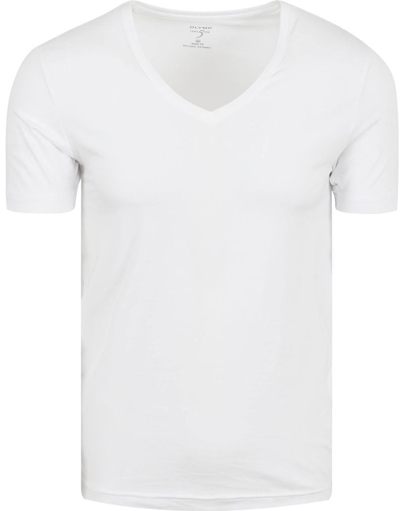 Olymp T-Shirt Tiefer V-Ausschnitt