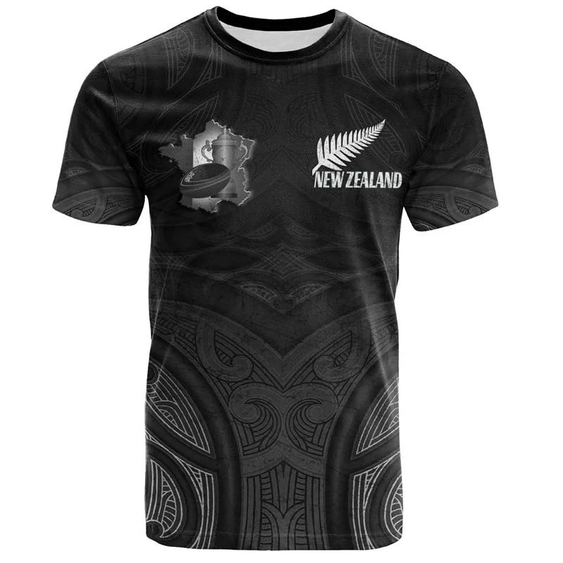 Xin nan zhuang 3D Zealand Maori Rugby Ball Print Men's T-Shirt Sportswear Fitness Casual T-shirts For Men Kid Fashion Hawaiian Gym Tops Male