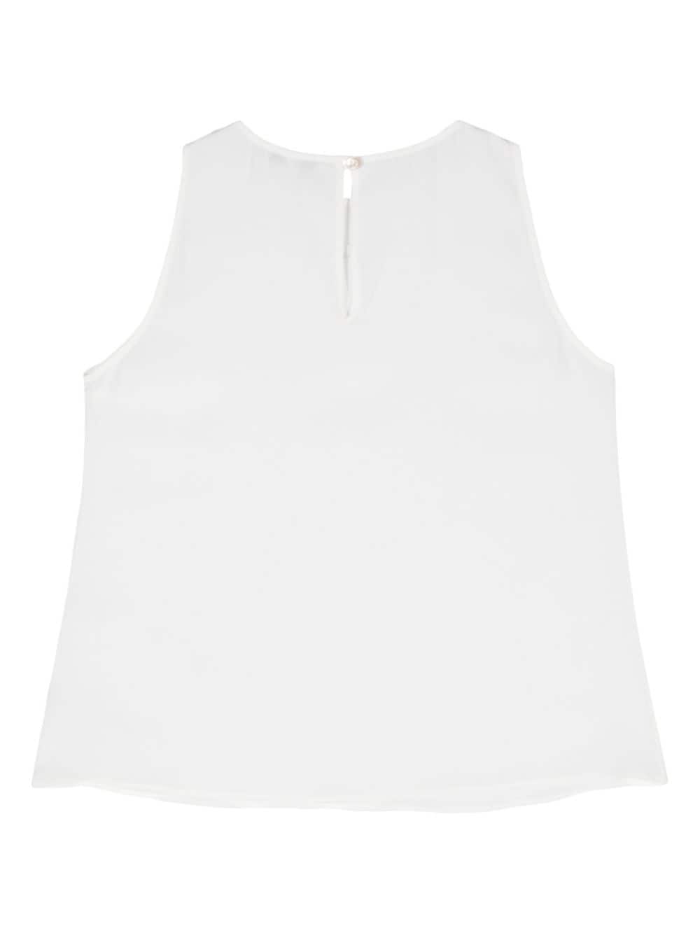 Boglioli semi-sheer sleeveless blouse - Wit