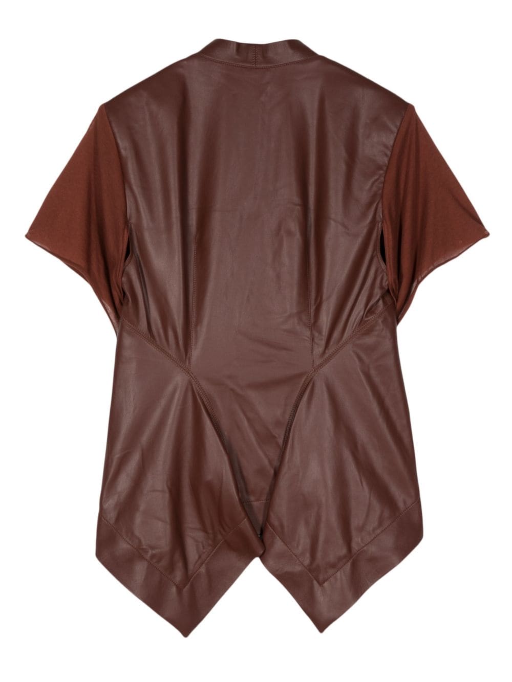 Rick Owens V-neck leather blouse - Rood