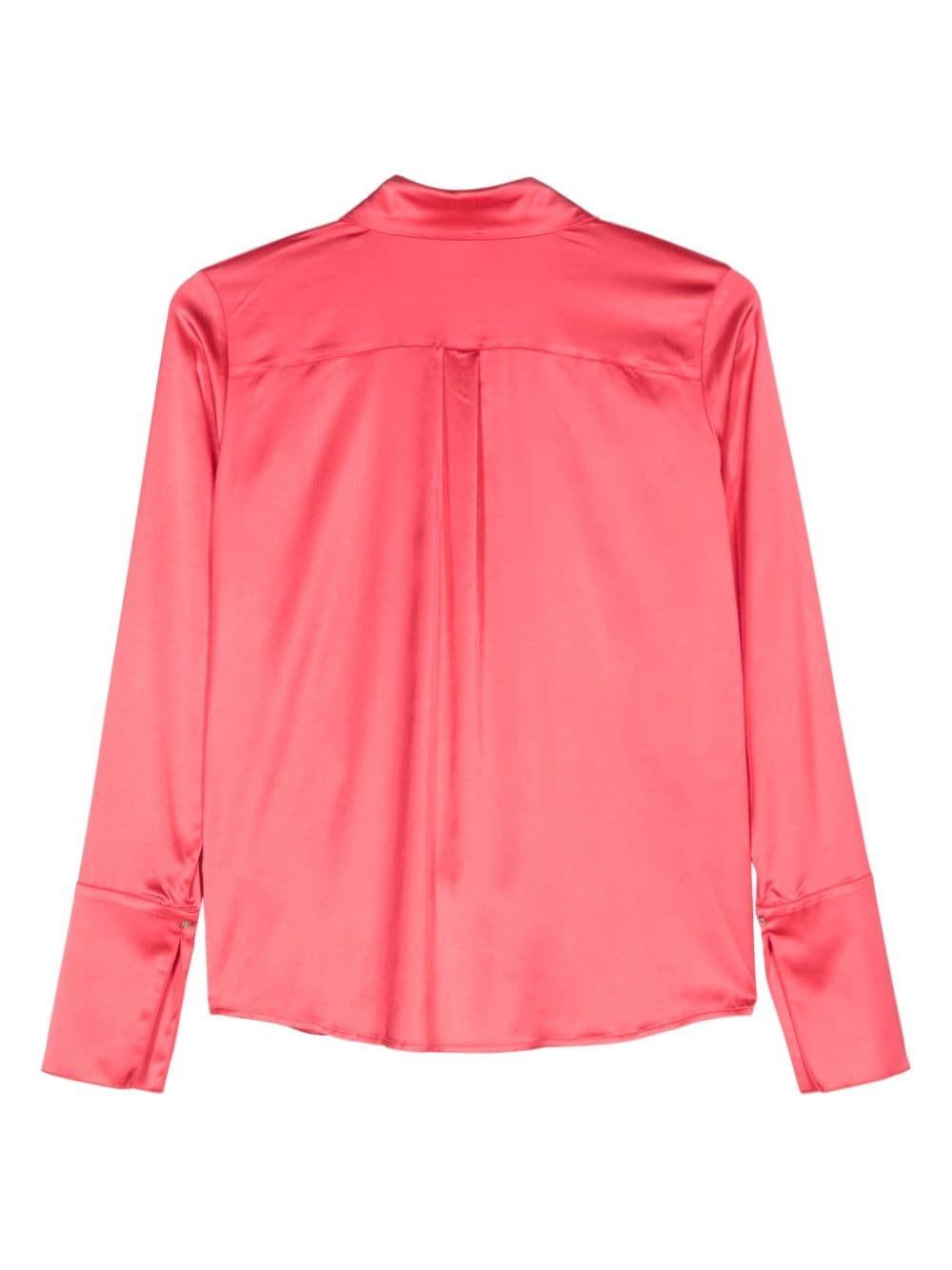 Patrizia Pepe spread-collar satin shirt - Roze