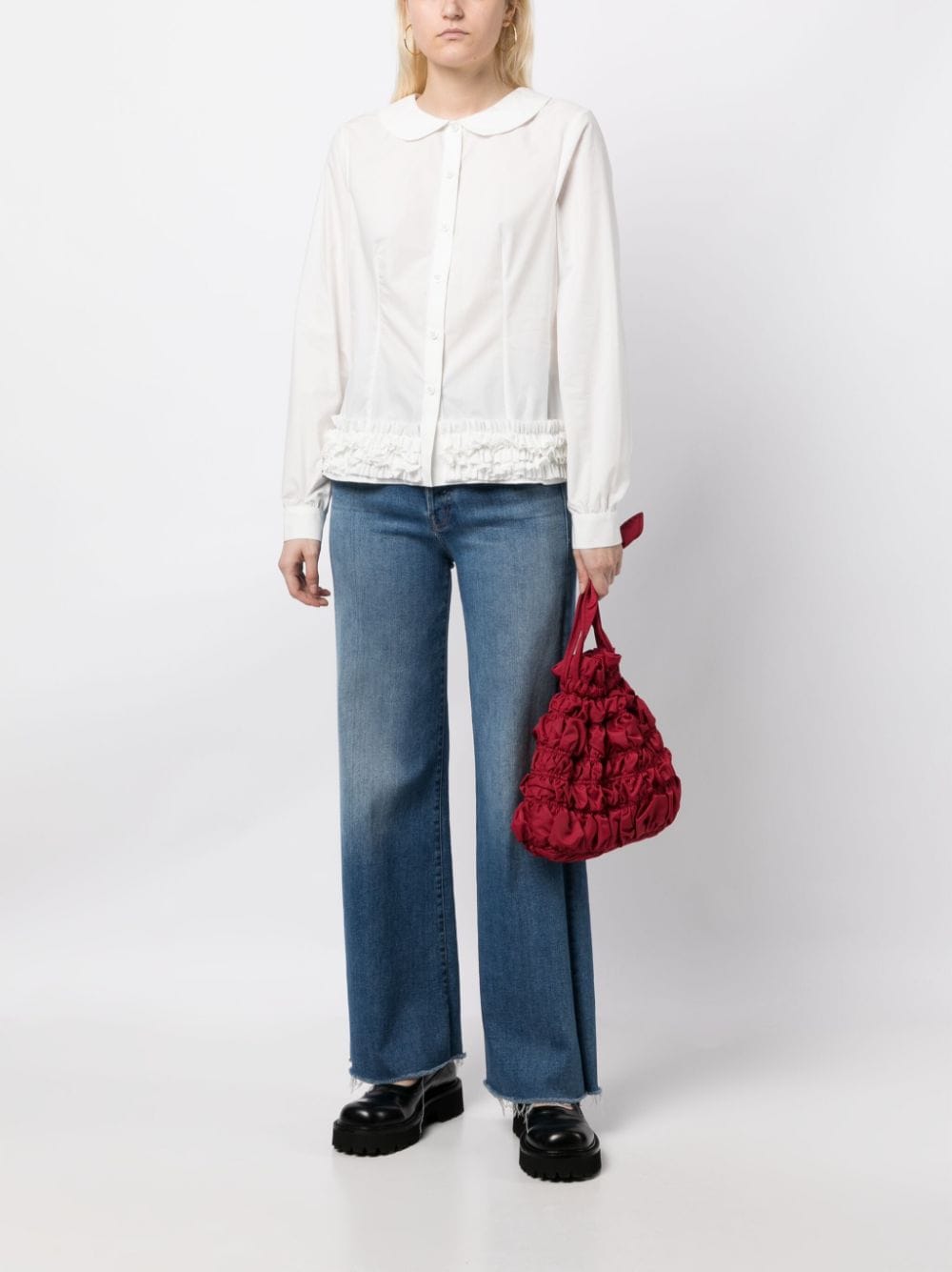 Molly Goddard Blouse met ruches - Wit