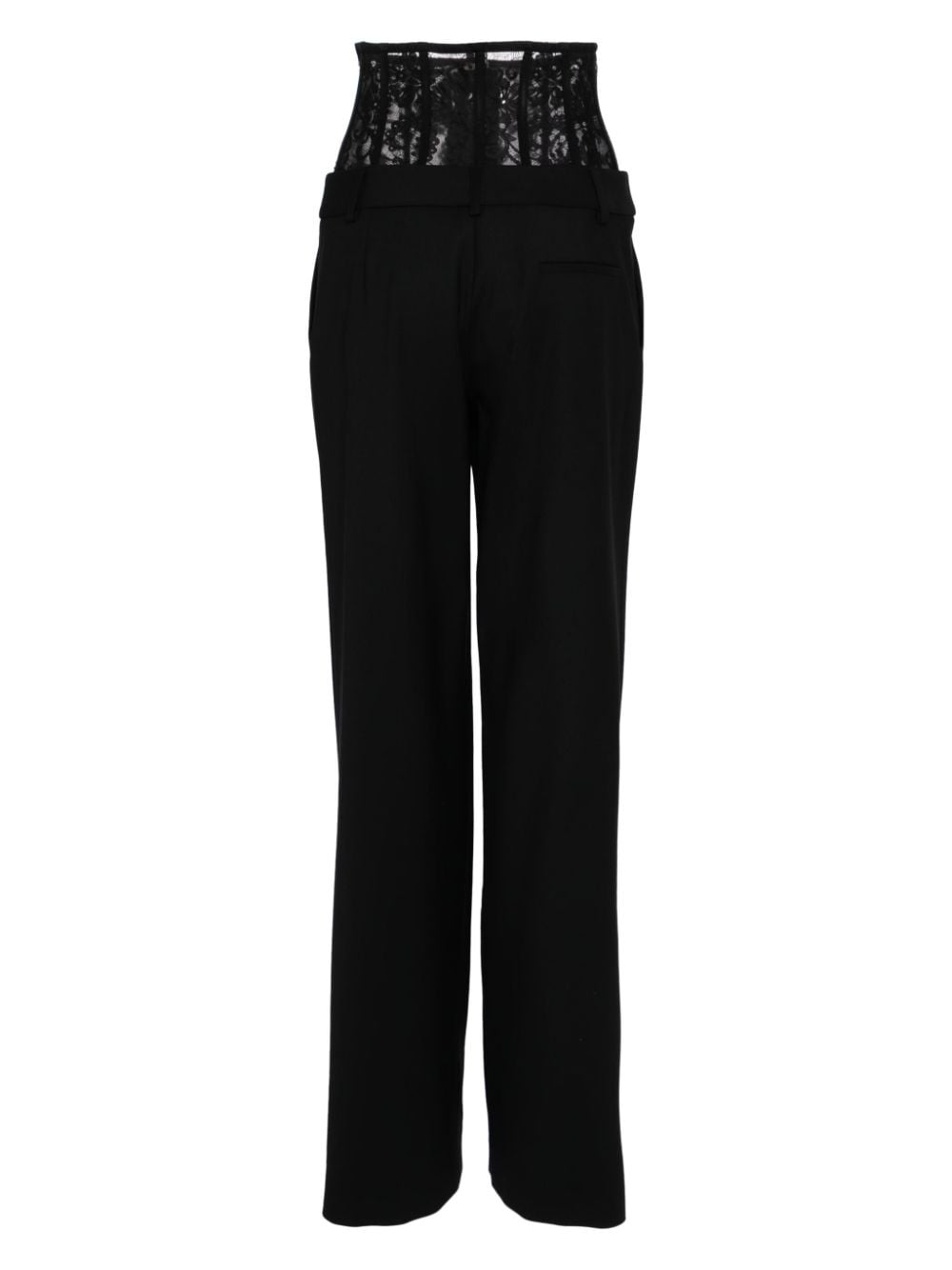 Monse lace-detail high-waisted pants - Zwart