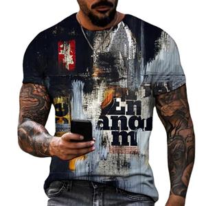 HerSight Ademende mannen zomer outfit tee 3D streetwear bedrukte t-shirt casual o hals sportwear t-shirts korte mouw losse tops