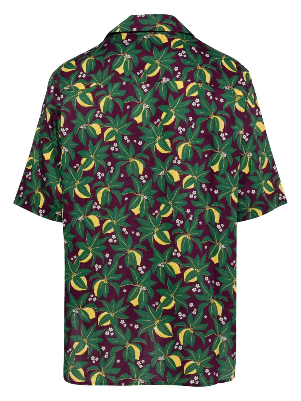 CROQUIS botanical-print cotton shirt - Paars