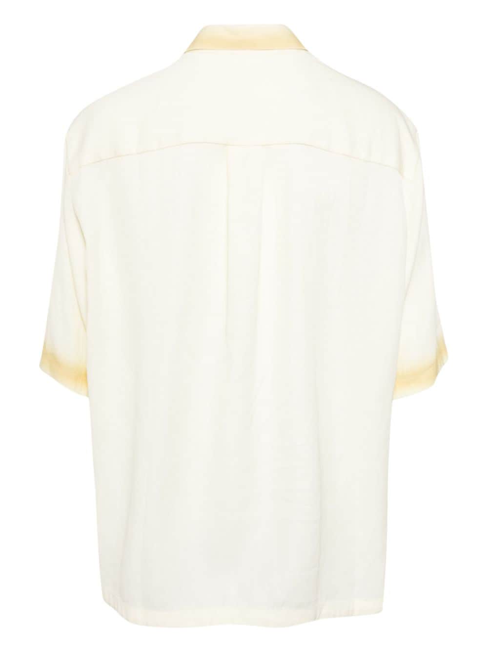 CROQUIS faded-trim short-sleeve shirt - Geel