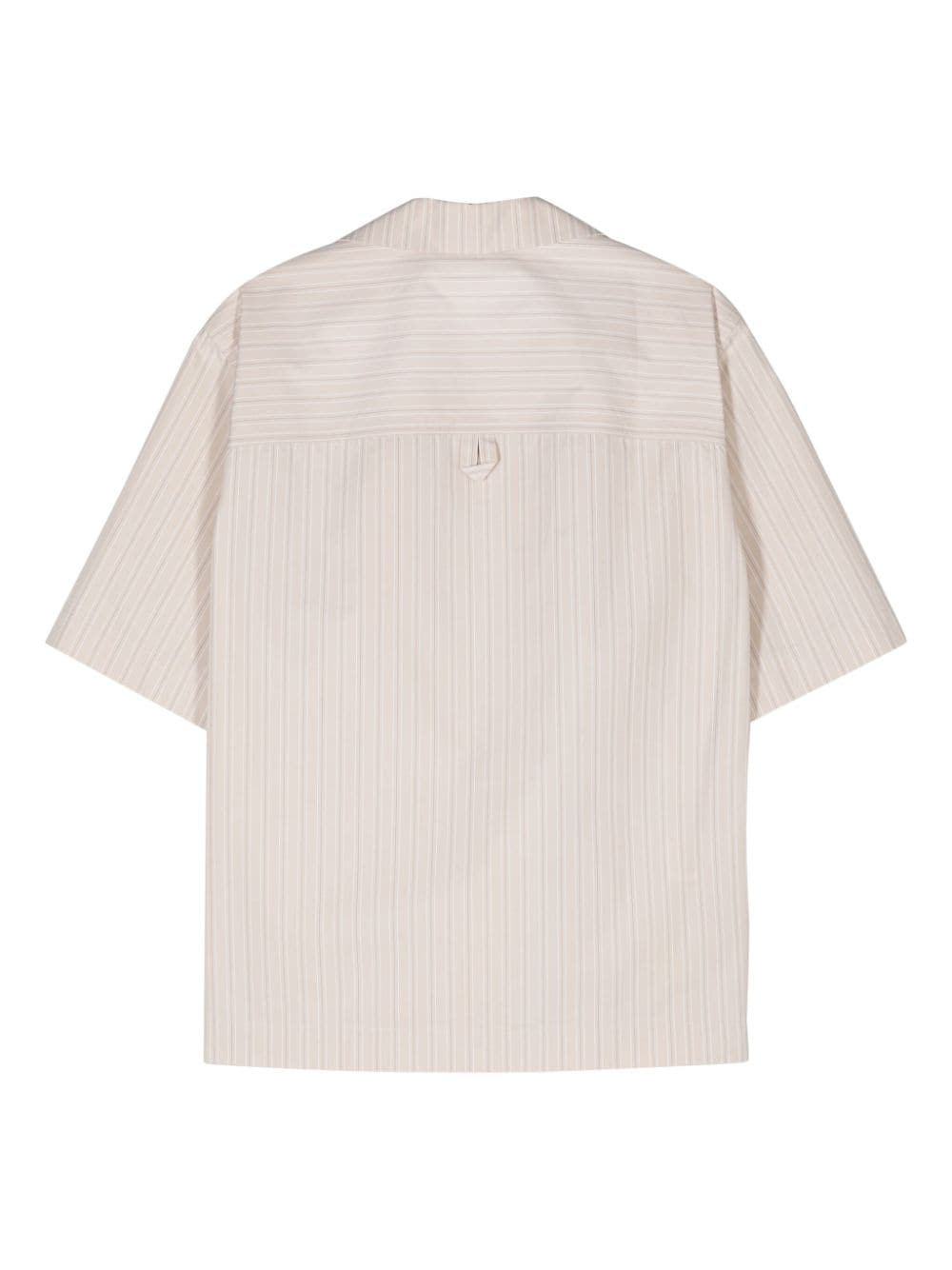 Lardini pinstriped cotton shirt - Beige