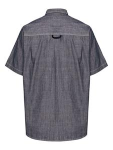 Alpha Industries multi-pocket cotton-chambray shirt - Blauw