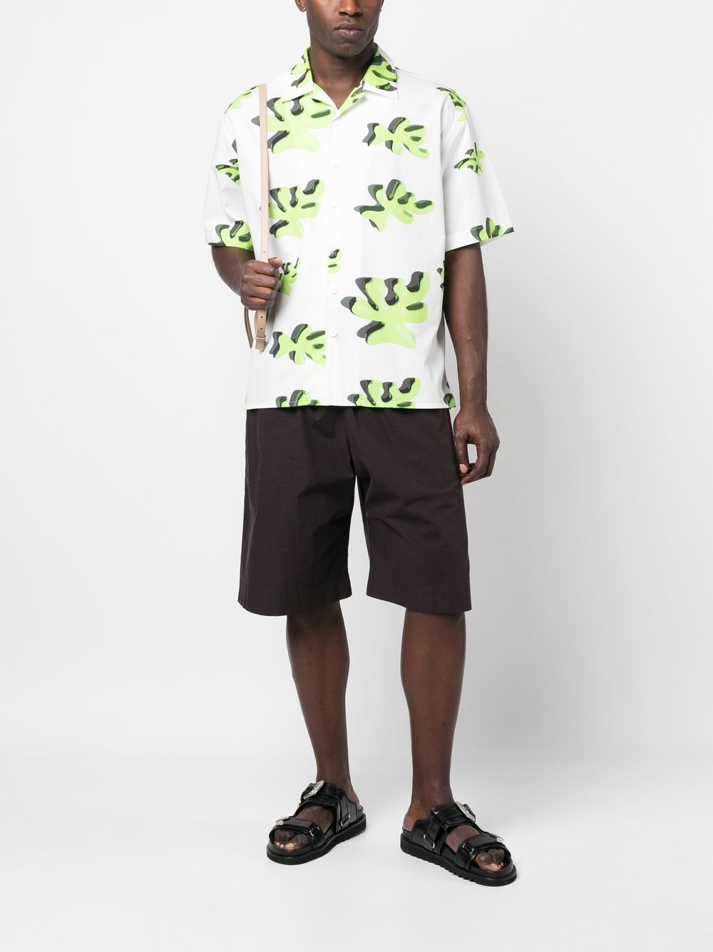 Bonsai Overhemd met grafische print - Wit