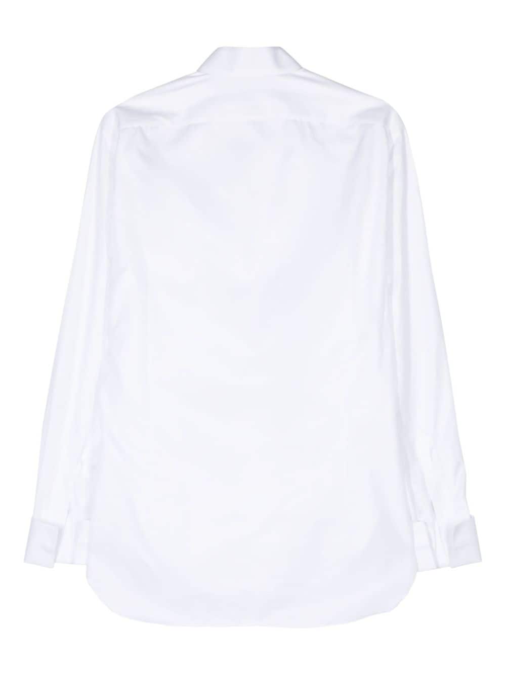 Kiton textured-panel cotton shirt - Wit