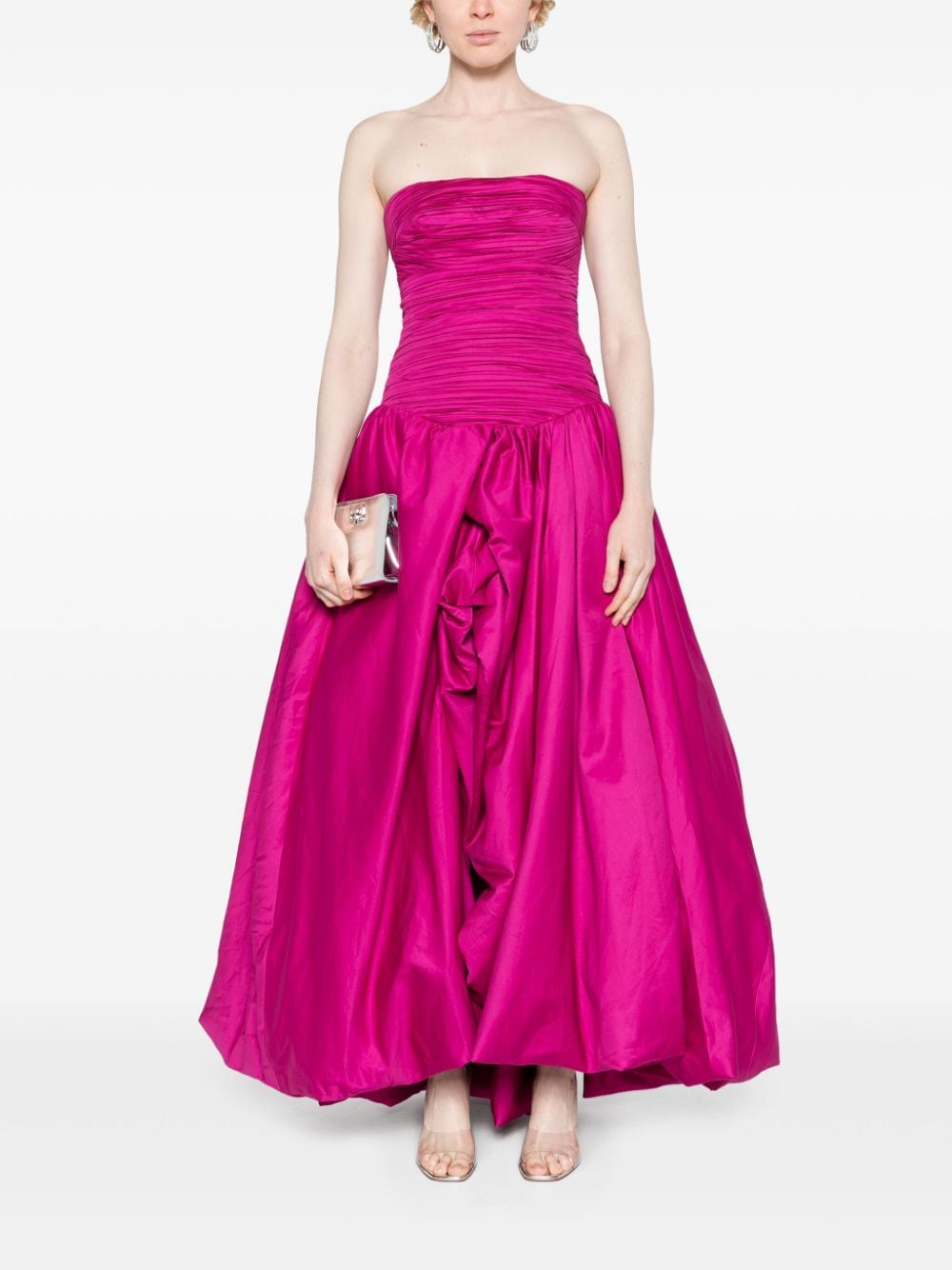 Aje Violette asymmetric strapless gown - Roze
