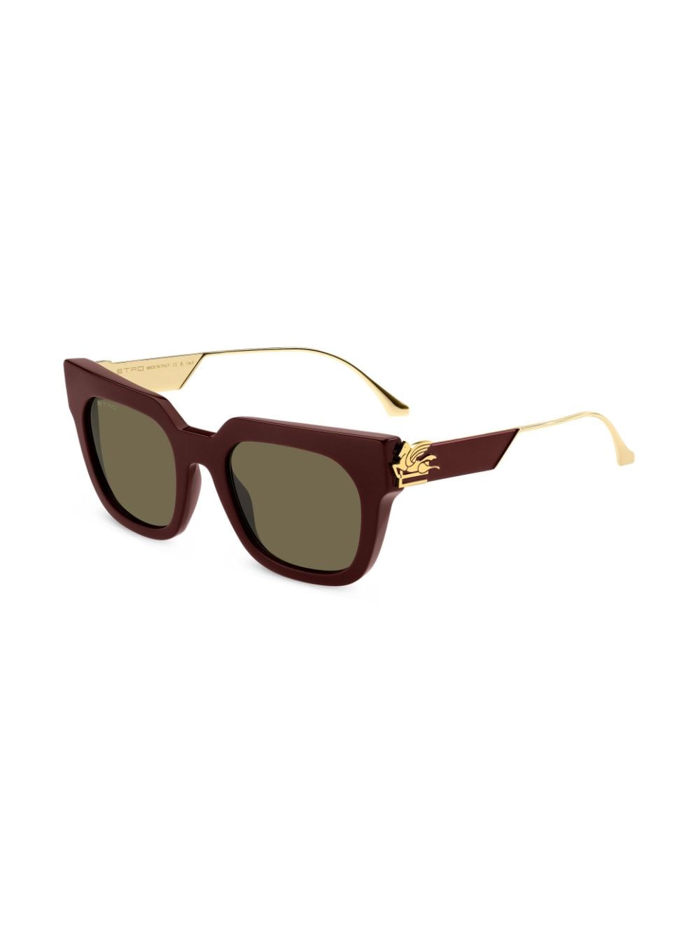 ETRO Bold Pegaso zonnebril met vierkant montuur - Rood