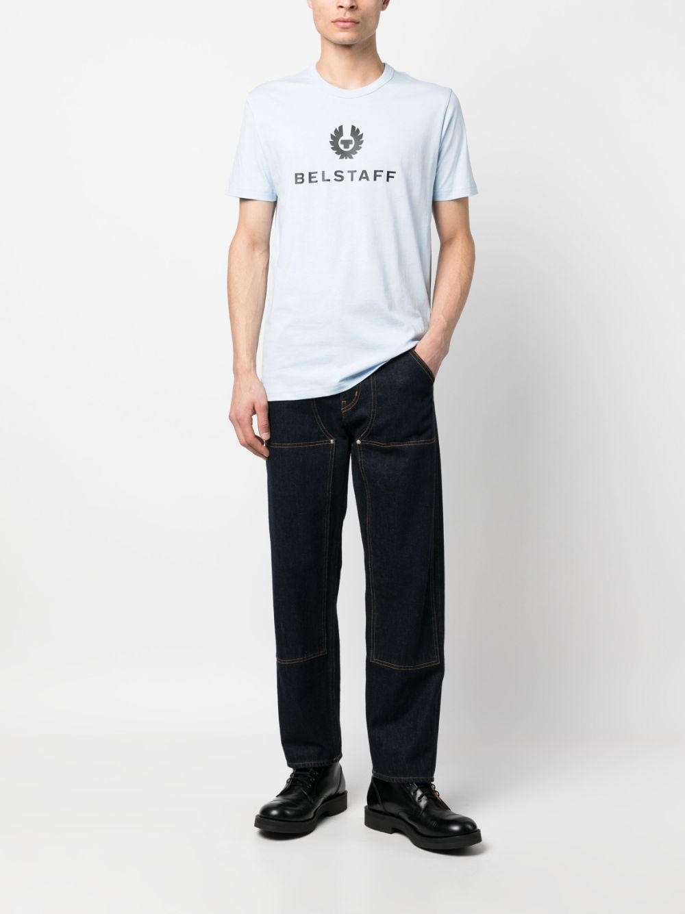 Belstaff T-shirt met logoprint - Blauw