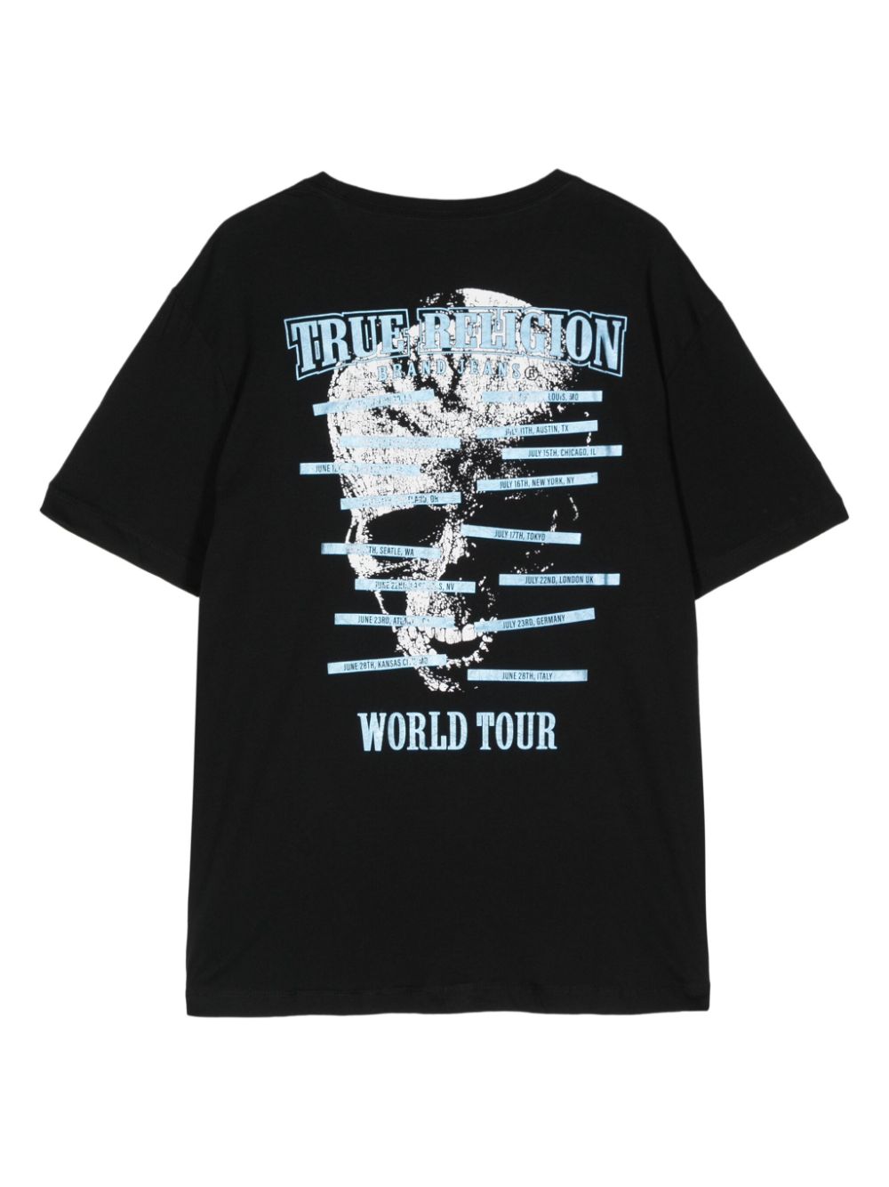 True Religion Katoenen T-shirt met print - Zwart