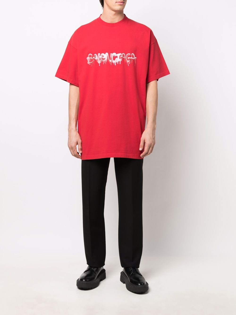 Balenciaga T-shirt met logo - Rood