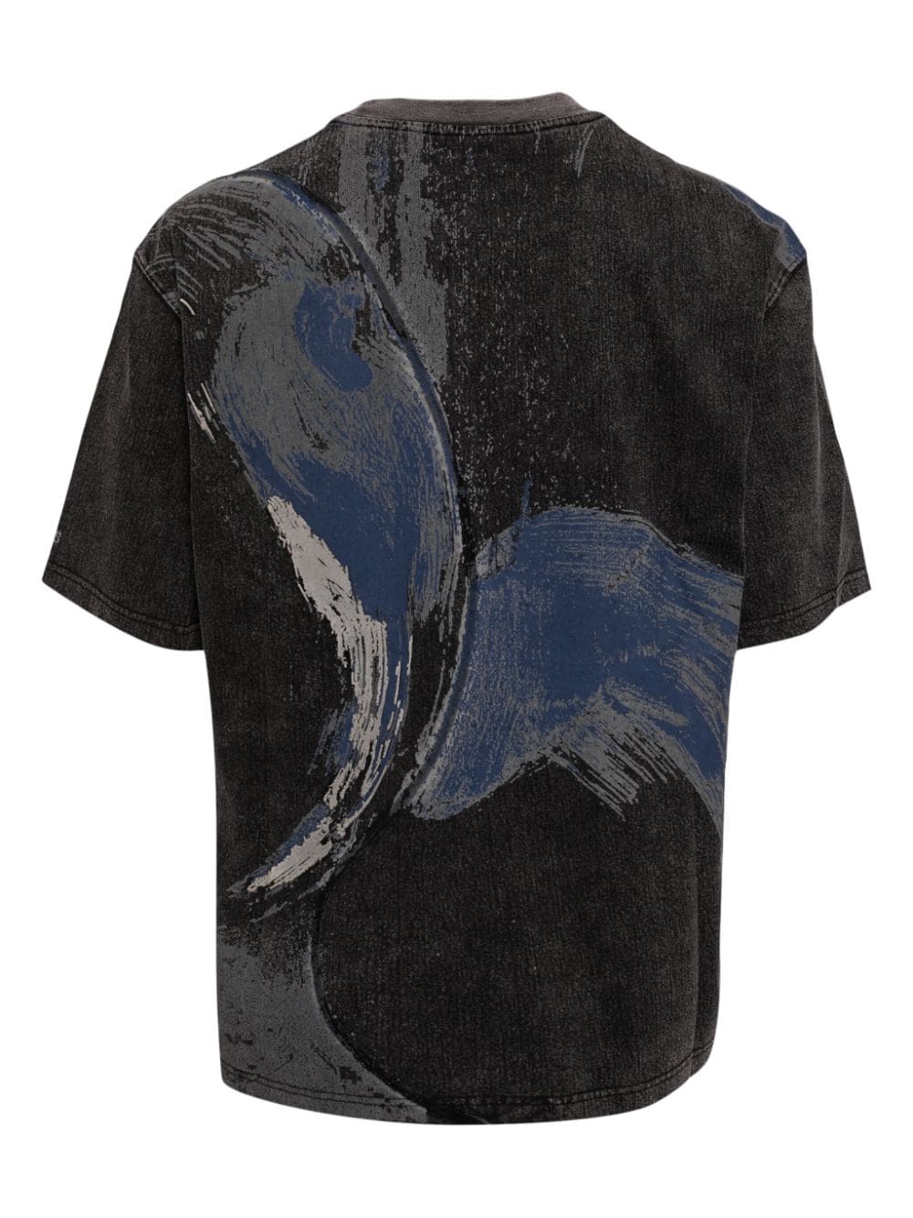 CROQUIS painterly-print panelled T-shirt - Grijs