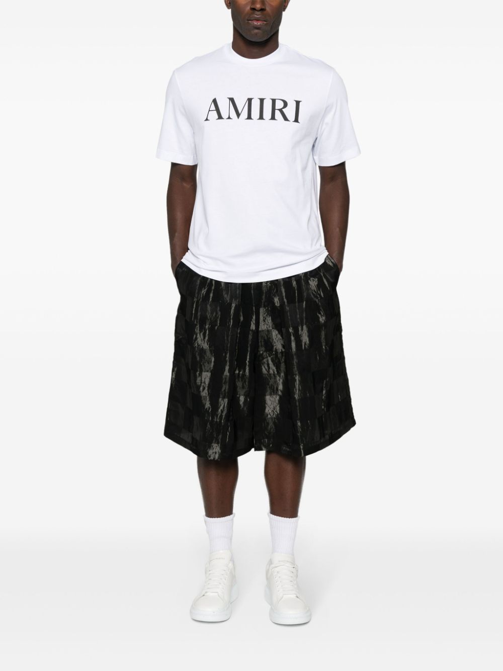 AMIRI rubberised-logo T-shirt - Wit